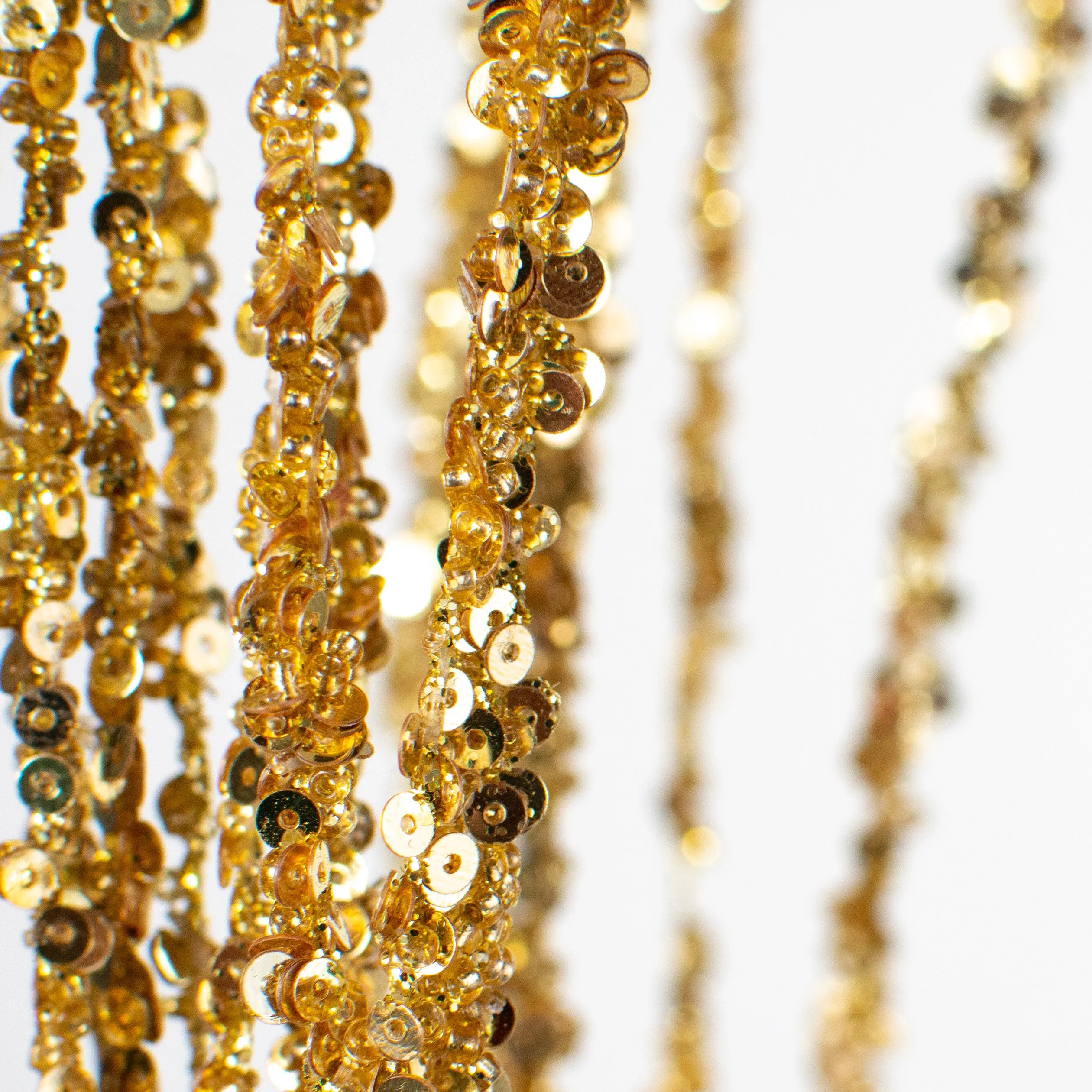 43" Hanging Sequin Spray: Gold