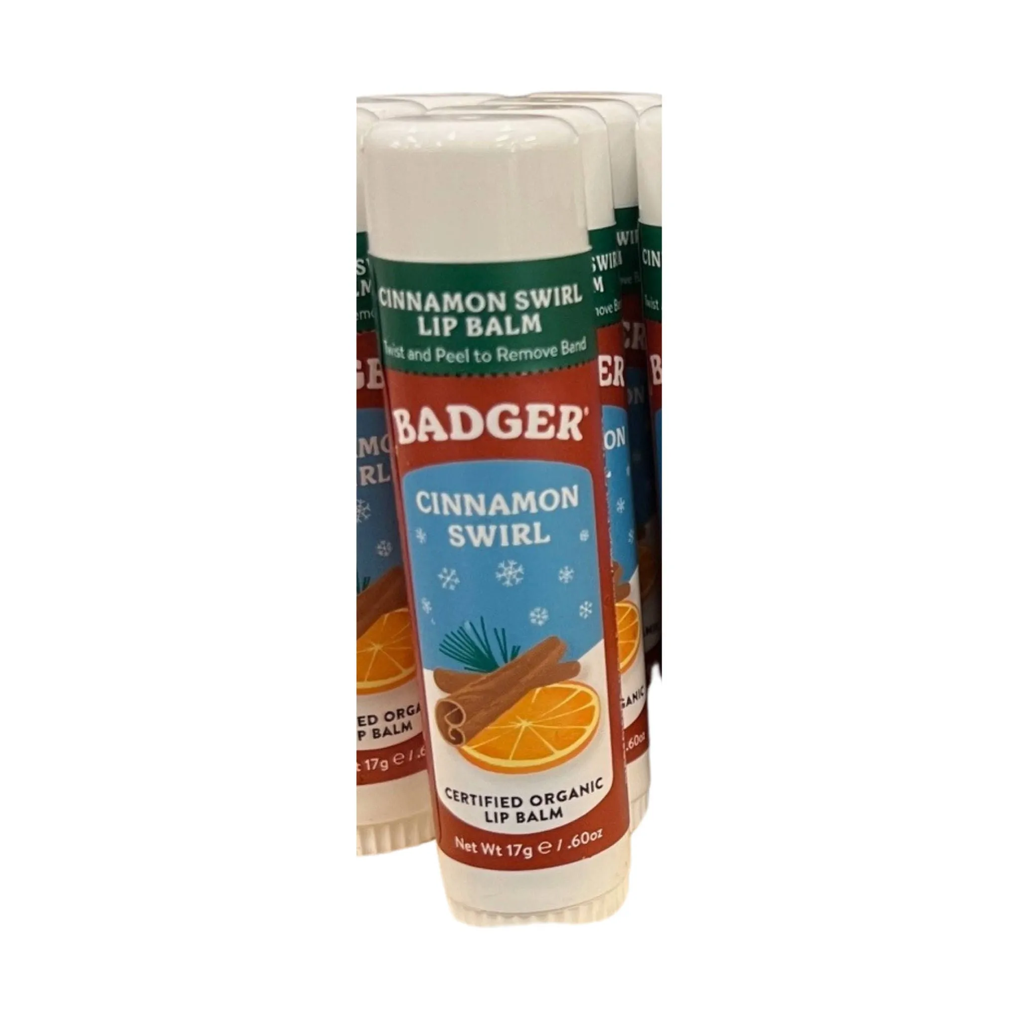 Badger Holiday Jumbo Lip Balm - Cinnamon Swirl