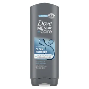 Dove Men Care Clean Comfort Hydrating Gentle Face and Body Wash, 18 fl oz