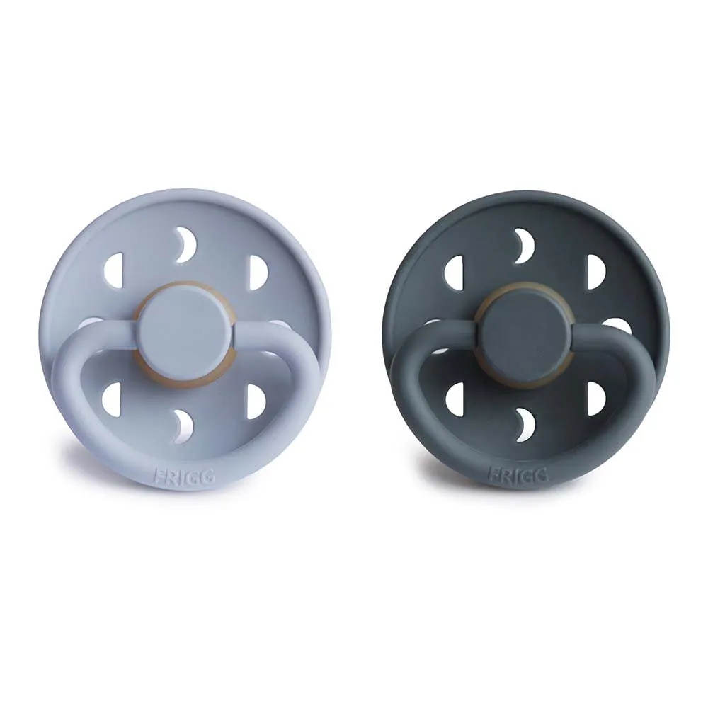 FRIGG MOON PACIFIER 2 PACK | POWDER BLUE/SLATE