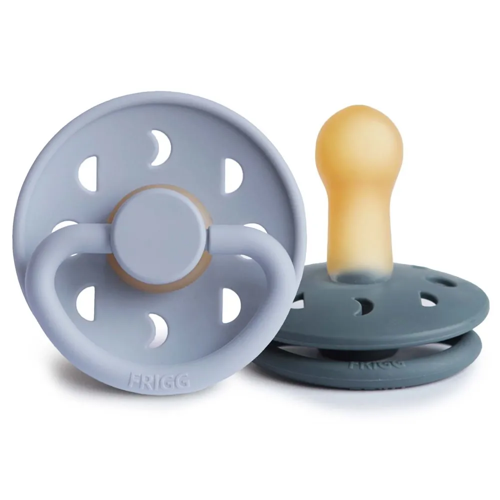 FRIGG MOON PACIFIER 2 PACK | POWDER BLUE/SLATE