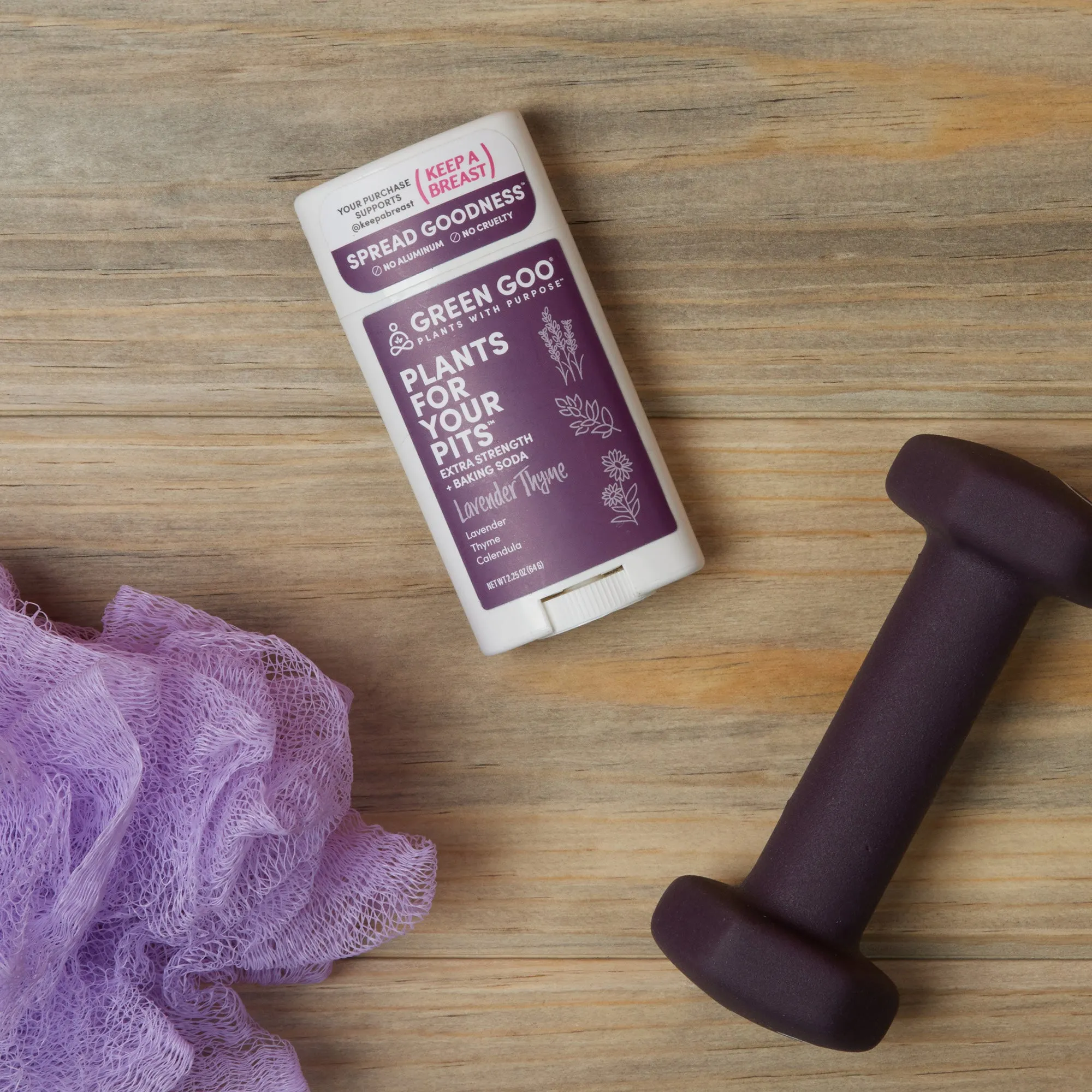 Lavender Thyme Solid Natural Deodorant with Baking Soda