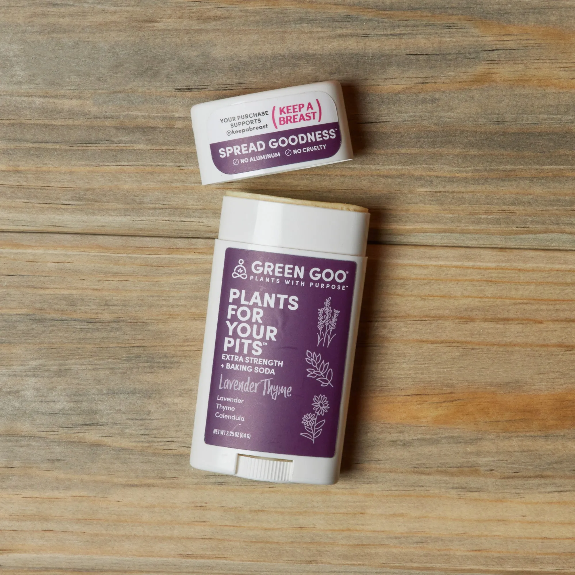 Lavender Thyme Solid Natural Deodorant with Baking Soda
