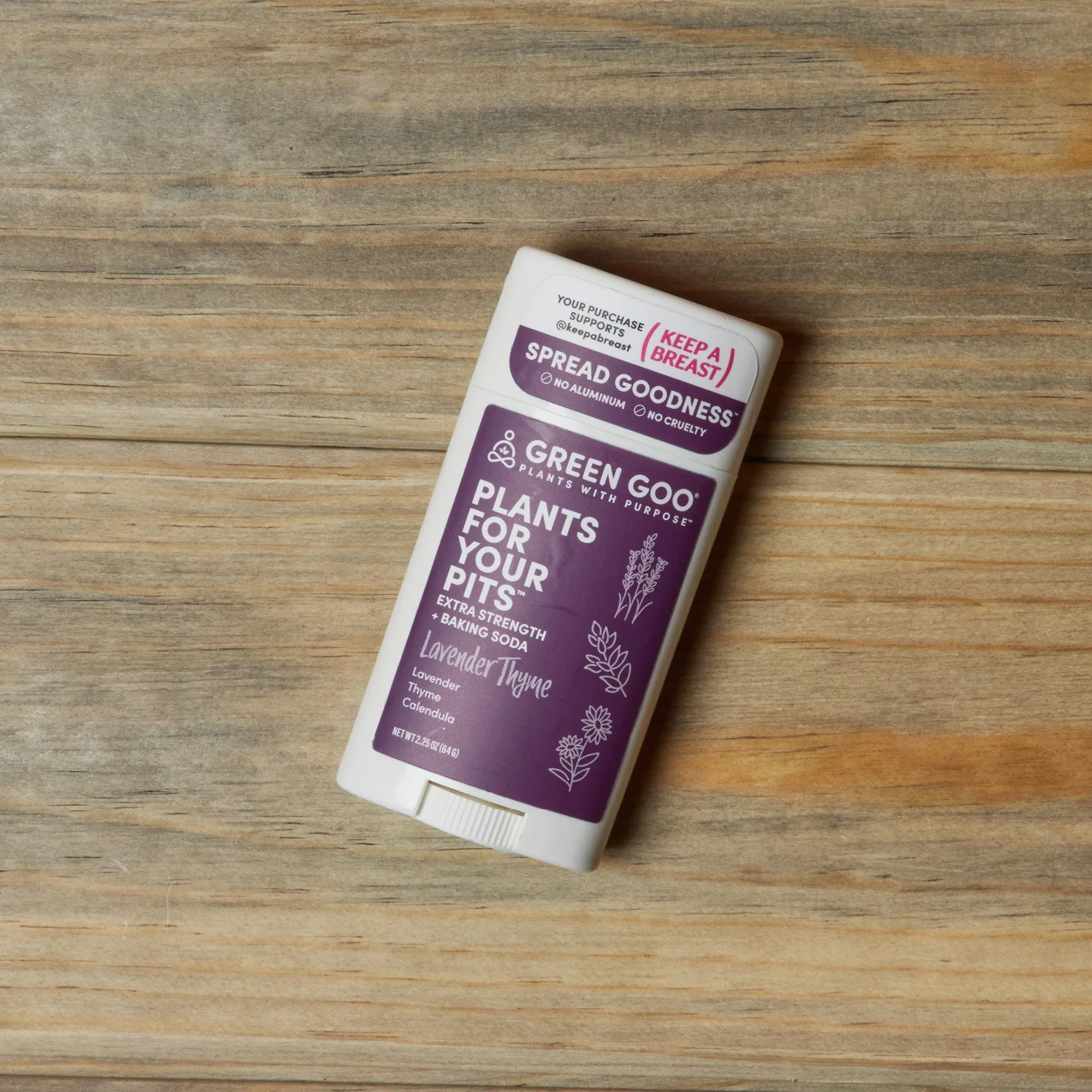 Lavender Thyme Solid Natural Deodorant with Baking Soda