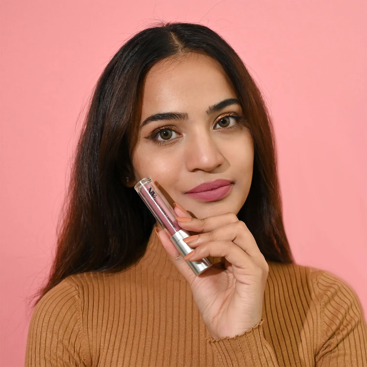 NY Bae Confessions of a Lip-a-holic Liquid Lipstick | Primer   Matte | Nude Mauve | Long Lasting- Pillow Talk 14 (4.5 ml)