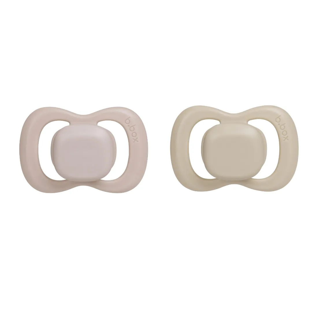 pacifier twin pack - blush   latte