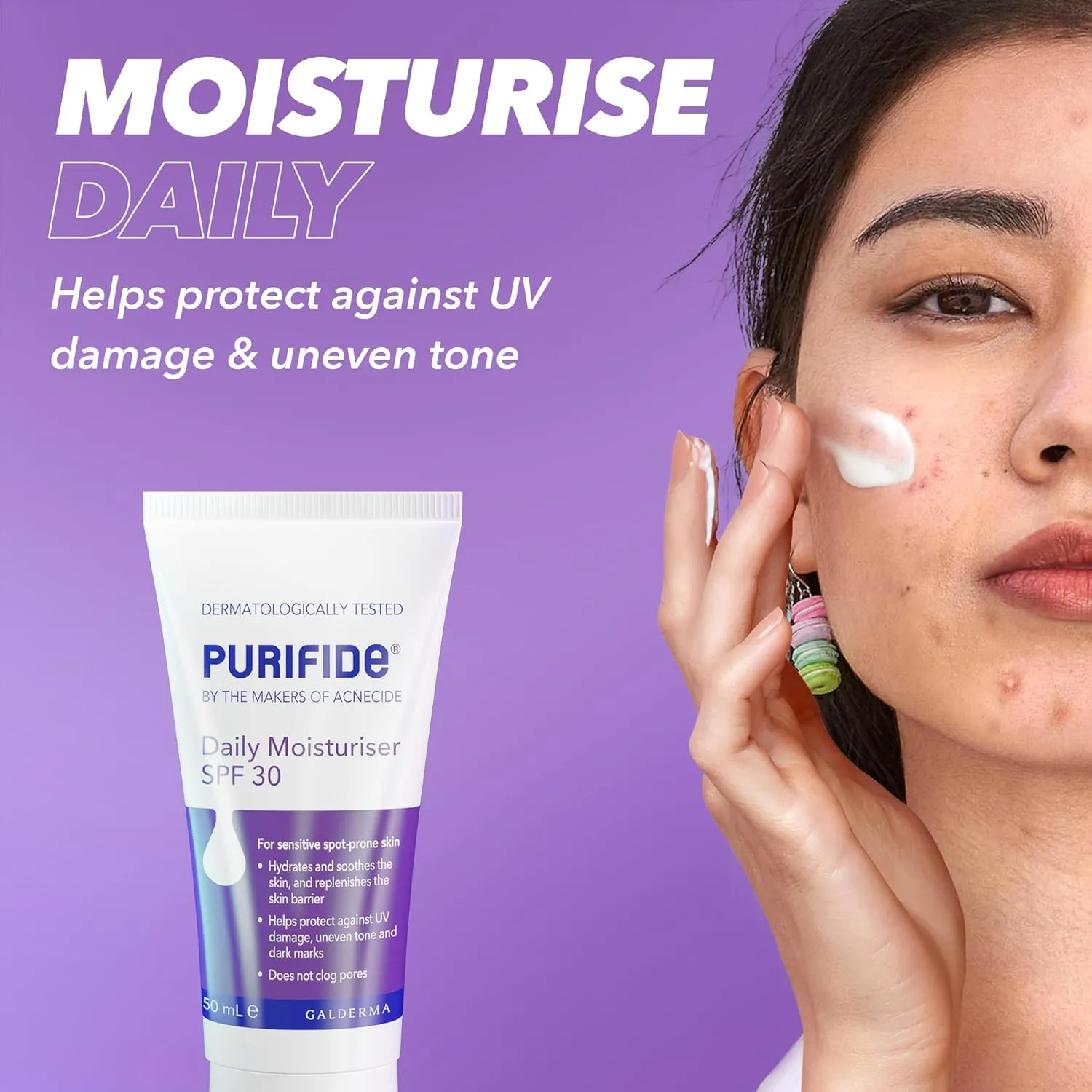 Purifide Daily Moisturiser SPF 30 - 50ml